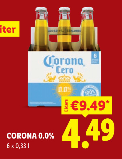 corona speciaalbieren 6 100 liter 0.0 blt folder aanbieding bij Lidl Corona speciaalbier folder aanbieding bij Lidl - details