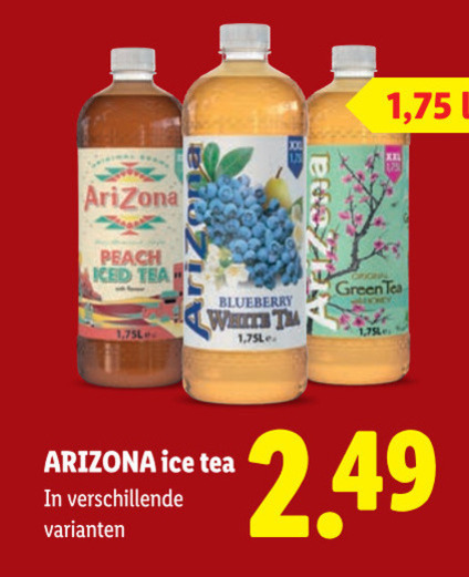 arizona ice tea peach iced 1 blueberry white green 7 folder aanbieding bij Lidl Arizona ice tea folder aanbieding bij Lidl - details