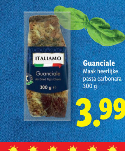 italiamo spek 300 air dried check ge pasta carbonara 3.99 folder aanbieding bij Lidl Italiamo spek folder aanbieding bij Lidl - details