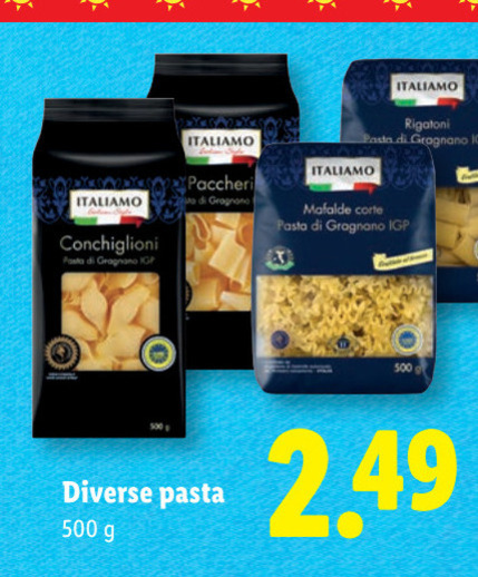 italiamo pasta 500 rigatoni conchiglioni folder aanbieding bij Lidl Italiamo pasta folder aanbieding bij Lidl - details