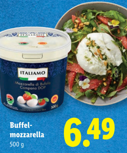 mozzarella 500 xn5009 bufala campana dop buffelleder folder aanbieding bij Lidl