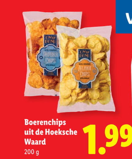 chips 200 paprika rond boerenchips hoeksche waard folder aanbieding bij Lidl