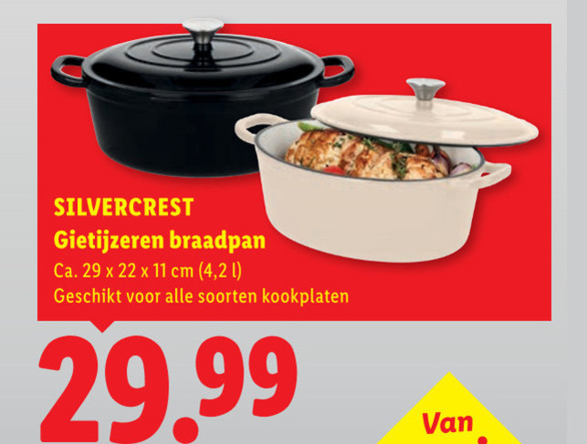 SilverCrest   braadpan folder aanbieding bij  Lidl - details