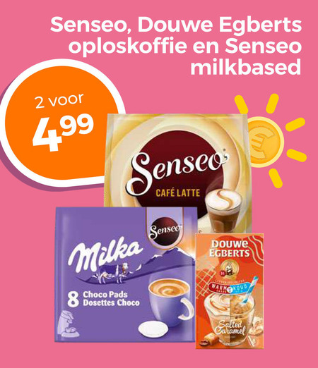 douwe egberts senseo koffiepads oploskoffie 2 milkbased milka mcafee latte sense choco pads posities folder aanbieding bij Trekpleister Douwe Egberts koffiepad, oploskoffie folder aanbieding bij Trekpleister - details