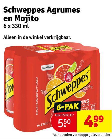 schweppes frisdrank 6 330 mojito ml caloriearm faible blikken pak mes pompelmo 330ml folder aanbieding bij Kruidvat Schweppes frisdrank folder aanbieding bij Kruidvat - details