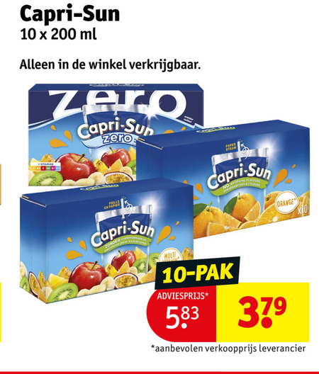 capri-sun fruitdrank 10 200 379 capri sun ml zero paper straw vitamine paille papier colours orange delen kunstmatige multi pak folder aanbieding bij Kruidvat Capri-Sun fruitdrank folder aanbieding bij Kruidvat - details