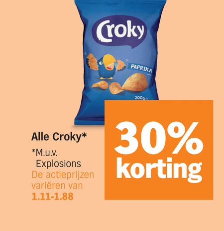 croky chips 30 2006 paprika m.u.v varieeren folder aanbieding bij Albert Heijn Croky chips folder aanbieding bij Albert Heijn - details