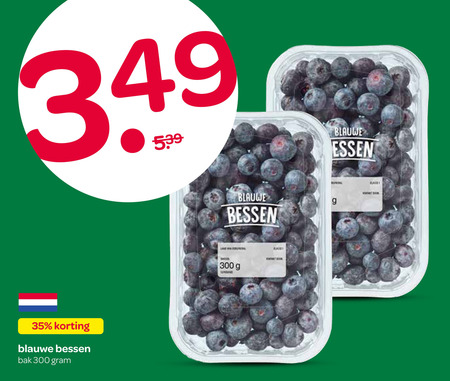 blauwe bessen 35 300 bak essen folder aanbieding bij Spar