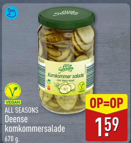 tafelzuren all seasons deense komkommer salade deens recept komkommersalade folder aanbieding bij Aldi