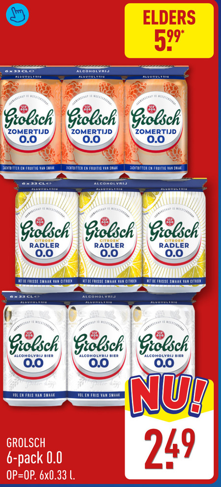 Grolsch   alcoholvrij bier folder aanbieding bij  Aldi - details