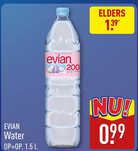 evian mineraalwater 200 elders water years young folder aanbieding bij Aldi Evian mineraalwater folder aanbieding bij Aldi - details