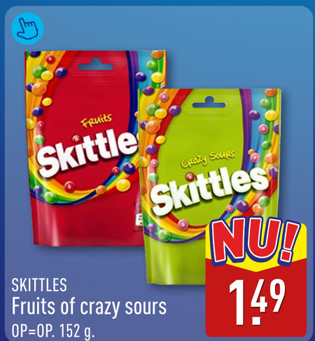 Skittles   snoep folder aanbieding bij  Aldi - details
