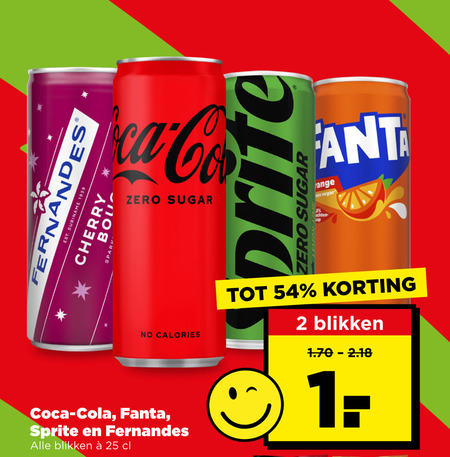 coca-cola fanta sprite fernandes cola frisdrank 2 5 25 zero sugar suriname cherry calories coca blikken range sap folder aanbieding bij Plus Sprite frisdrank, cola folder aanbieding bij Plus - details