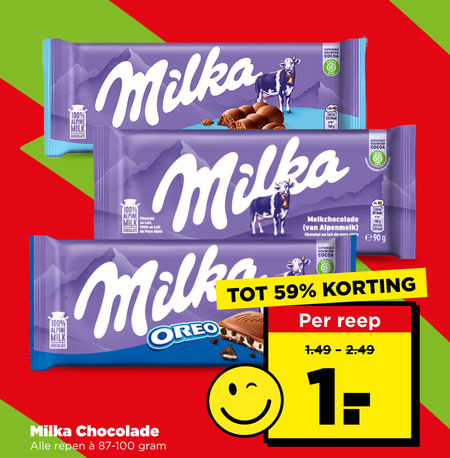 Milka   chocolade folder aanbieding bij  Plus - details
