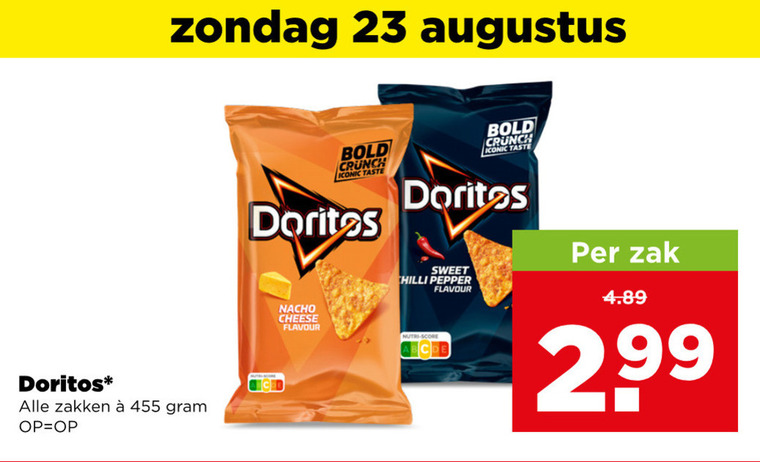 Doritos   chips folder aanbieding bij  Plus - details