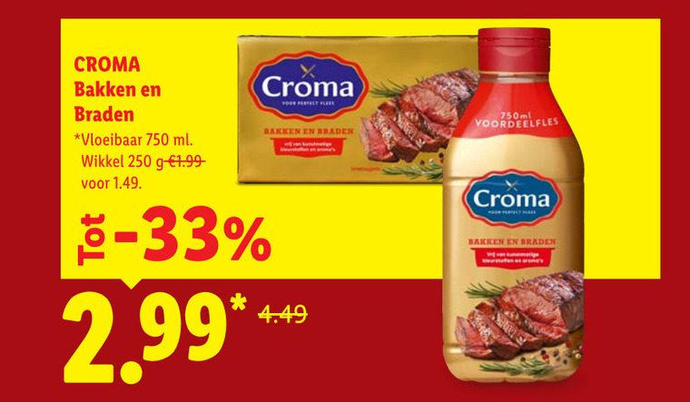 croma olie en vetten 250 750 bakken braden vloeibaar ml wikkel 750ml folder aanbieding bij Lidl Croma olie en vetten folder aanbieding bij Lidl - details