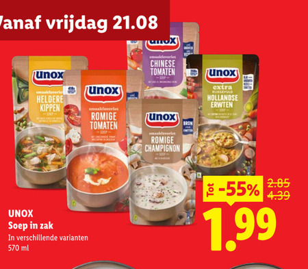 Unox   soep folder aanbieding bij  Lidl - details