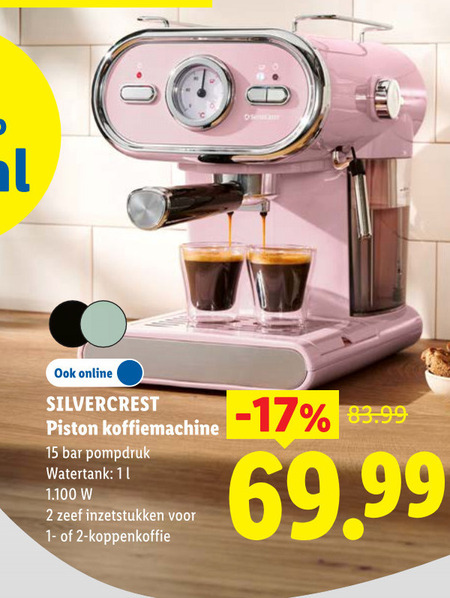 SilverCrest   espressoapparaat folder aanbieding bij  Lidl - details
