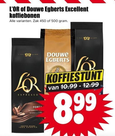 Douwe Egberts L Or   koffiebonen folder aanbieding bij  Dirk - details