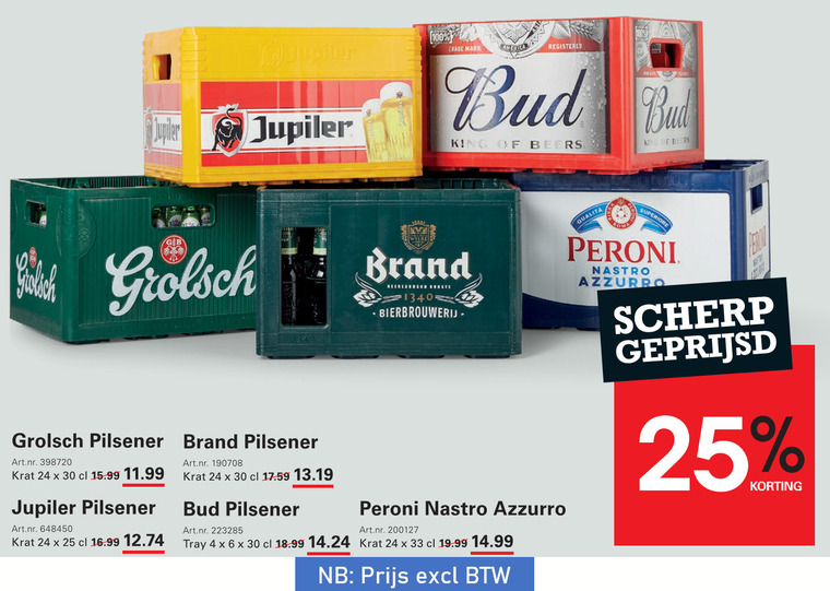 Jupiler   krat bier folder aanbieding bij  Sligro - details