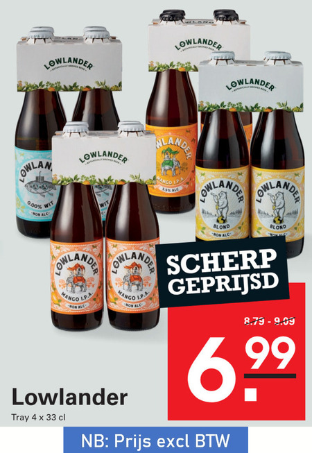 speciaalbieren 4 33 lowlander wit mango l blond scherp geprijsd tray folder aanbieding bij Sligro
