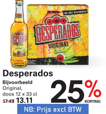 desperados speciaalbieren 12 25 33 original beer doos folder aanbieding bij Sligro Desperados speciaalbier folder aanbieding bij Sligro - details
