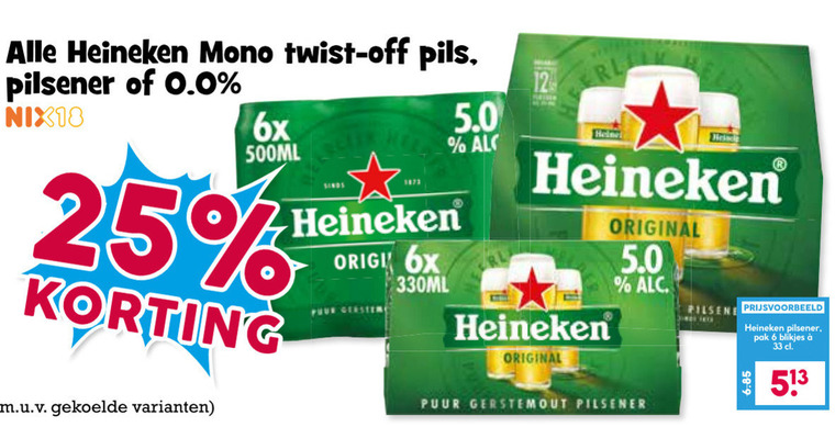 Heineken   flesje bier folder aanbieding bij  Boons&nbsp;Markt - details
