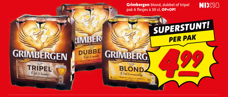 grimbergen speciaalbieren 6 8 11 30 opgericht 1128 tripel kruidig blond dubbel pak nix18 grunberg road evenwichtig folder aanbieding bij Boni Grimbergen speciaalbier folder aanbieding bij Boni - details