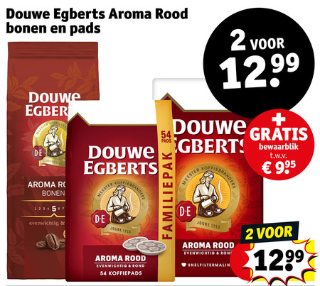 douwe egberts koffiebonen koffiepads 1 2 3 4 5 6 7 aroma rood bonen pads meester joure 12 99 bewaarblik koffiebranders t.w.v. 9 rc evenwichtig rond snelfiltermaling folder aanbieding bij Kruidvat Douwe Egberts koffiebonen, koffiepad folder aanbieding bij Kruidvat - details