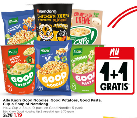 cup a soup noodles soep 1 2 3 5 10 17 90 225 min knorr groente broccoli kaas good potatoes vezels 100g chicken flavour klaar kip choose your spice level champignon creme carbonara pasta eiwitten pack folder aanbieding bij Jumbo Cup a Soup soep, noodles folder aanbieding bij Jumbo - details