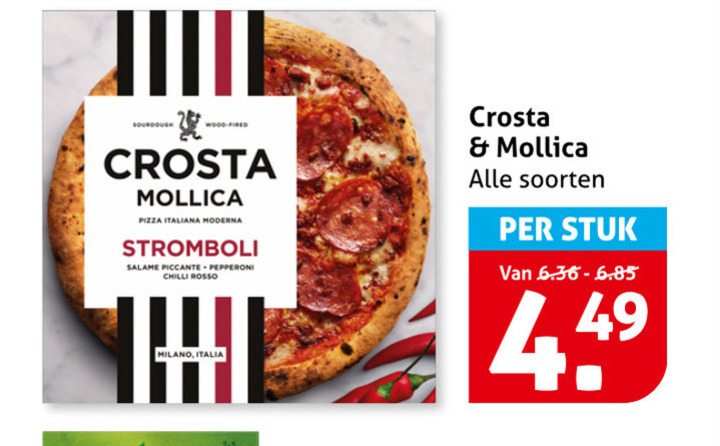 diepvriespizza 25 wood pizza italiana moderna stromboli salame piccante pepperoni chilli rosso milano italia soorten stuk folder aanbieding bij Hoogvliet