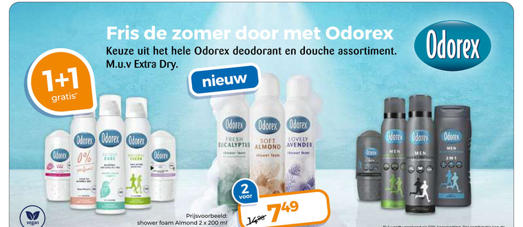 Odorex   deodorant folder aanbieding bij  Trekpleister - details