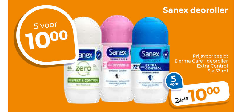 Sanex   deodorant folder aanbieding bij  Trekpleister - details
