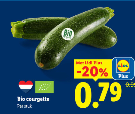 courgette bio stuk folder aanbieding bij Lidl