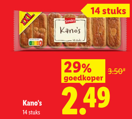 gevulde koeken 14 sondey stuks goedkoper folder aanbieding bij Lidl
