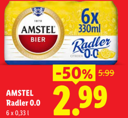 amstel radler bier 6 1870 0.0 33 l 6x 330ml citroen 5.99 folder aanbieding bij Lidl Amstel radler bier folder aanbieding bij Lidl - details