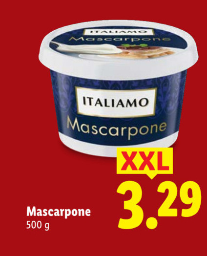 Italiamo   mascarpone folder aanbieding bij  Lidl - details
