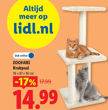 Zoofari   krabpaal folder aanbieding bij  Lidl - details