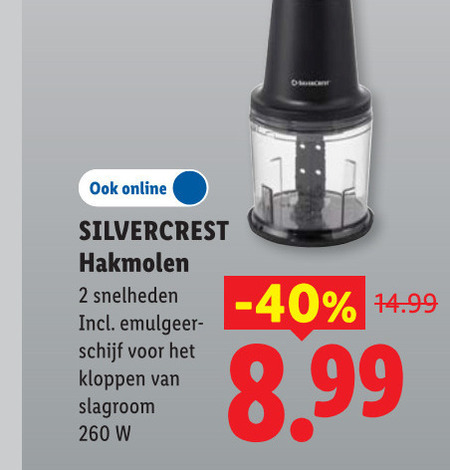 silvercrest hakmolen 2 260 online snelheden schijf kloppen slagroom folder aanbieding bij Lidl SilverCrest hakmolen folder aanbieding bij Lidl - details
