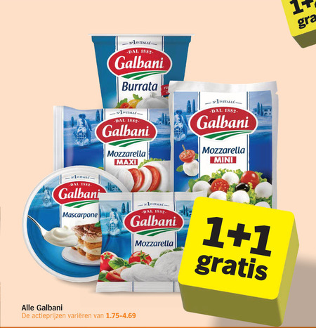 Galbani   mozzarella, mascarpone folder aanbieding bij  Albert&nbsp;Heijn - details