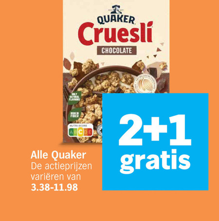 Quaker   cruesli folder aanbieding bij  Albert&nbsp;Heijn - details