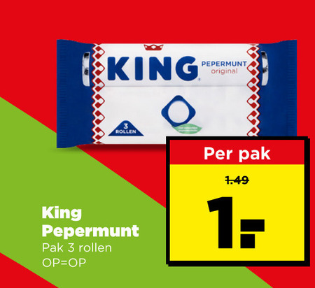 King   pepermunt folder aanbieding bij  Plus - details