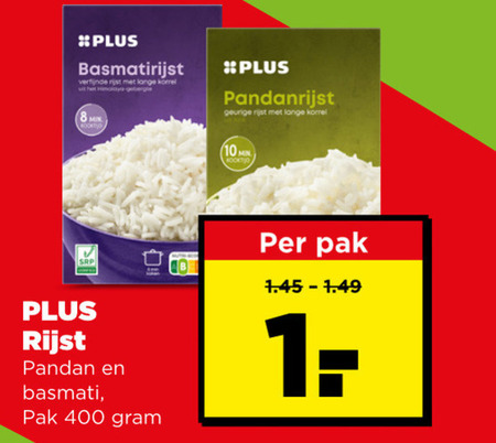 Plus Huismerk   rijst folder aanbieding bij  Plus - details