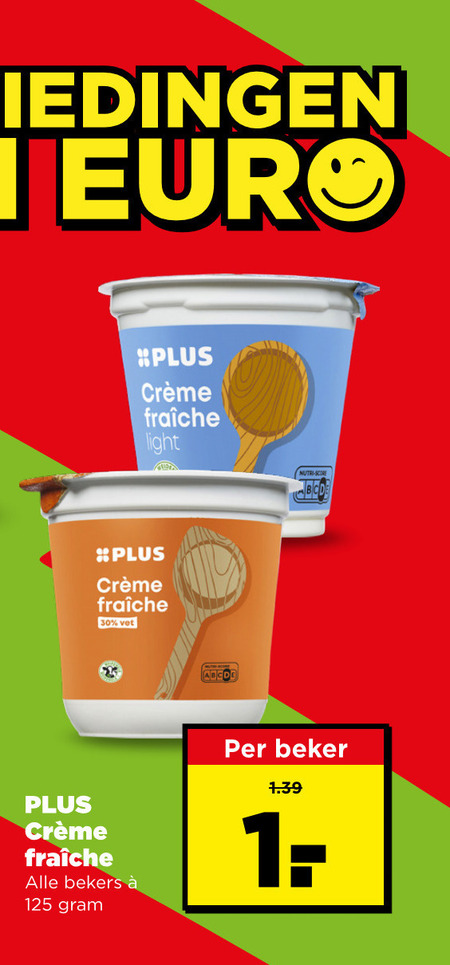 Plus Huismerk   creme fraiche folder aanbieding bij  Plus - details