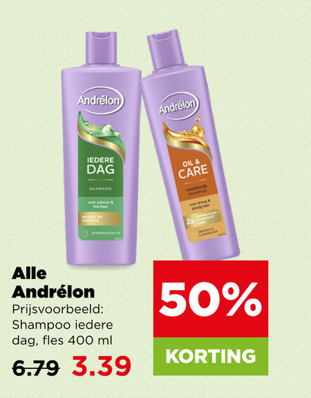 andrelon conditioner shampoo 50 400 dag oil care voedende pluizig fles ml folder aanbieding bij Plus Andrelon conditioner, shampoo folder aanbieding bij Plus - details