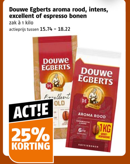 douwe egberts koffiebonen 1 25 aroma rood excellent espresso bonen zak kilo actieprijs old evenwichtig 6 12 1kg folder aanbieding bij Poiesz Douwe Egberts koffiebonen folder aanbieding bij Poiesz - details