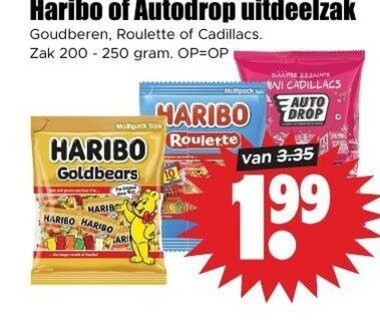 Haribo   snoep folder aanbieding bij  Dirk - details