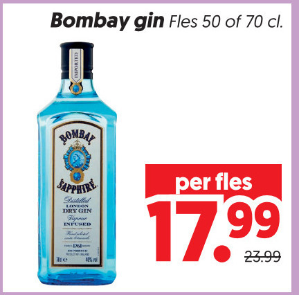 Bombay Sapphire   gin folder aanbieding bij  Dekamarkt - details