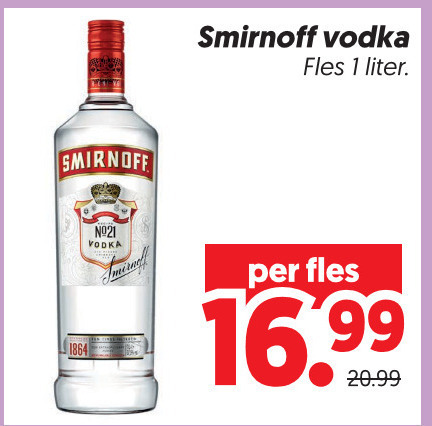 Smirnoff   wodka folder aanbieding bij  Dekamarkt - details