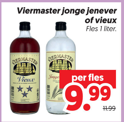 Viermaster   vieux, jenever folder aanbieding bij  Dekamarkt - details